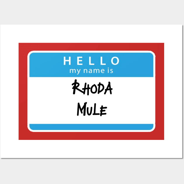 Rhoda Mule Wall Art by Kleiertees